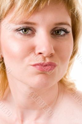 The beautiful face close up.