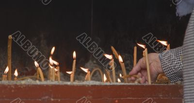 Burning candles