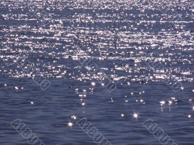 Patches of light on water