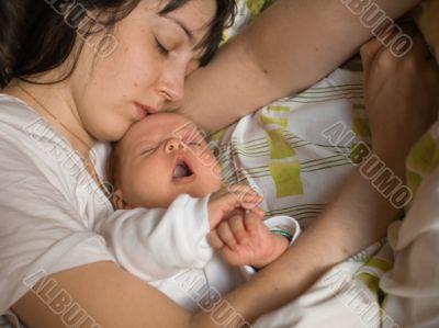 Baby with mother
