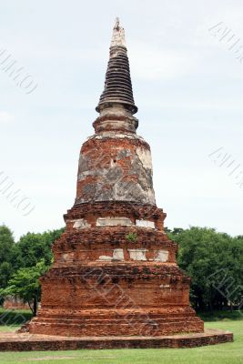 Stupa and grass