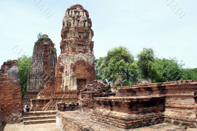 Pagodas in wat Mahathat