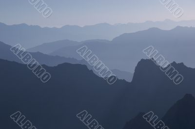 Mountain silhouettes