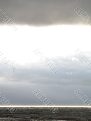 sun strip on the water