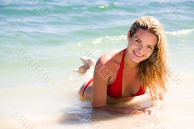 Girl in the sea