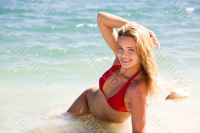 Swimming woman