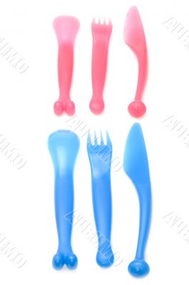 Plastic utensil closeup