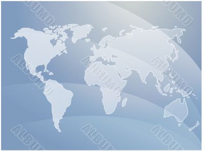 World map waves