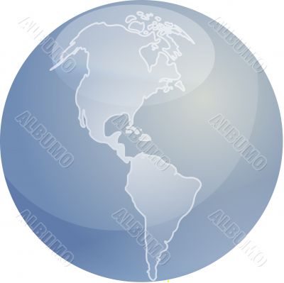 Map of Americas sphere