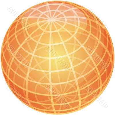 Grid sphere illustration