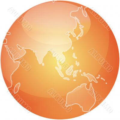 Map of Asia sphere