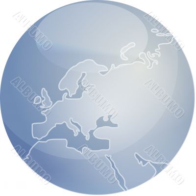 Map of Europe sphere