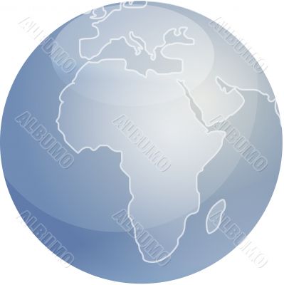 Map of Africa sphere