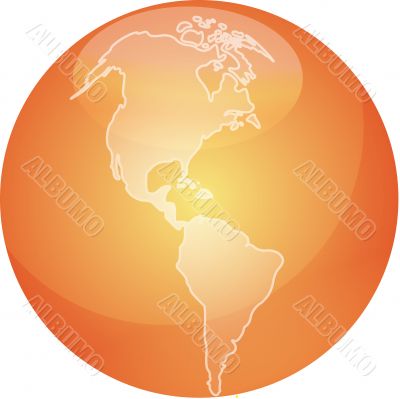 Map of Americas sphere