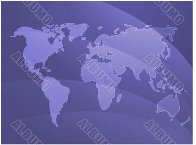 World map waves