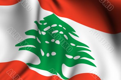Rendered Lebanese Flag