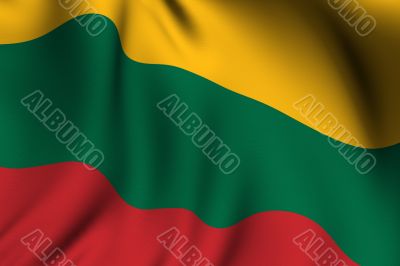 Rendered Lithuanian Flag