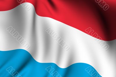 Rendered Luxembourg Flag