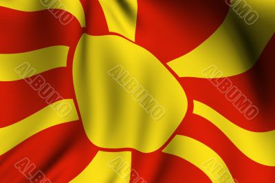 Rendered Macedonian Flag