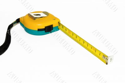 Tape measure on the white table