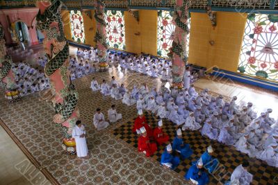 In the temple cao dai