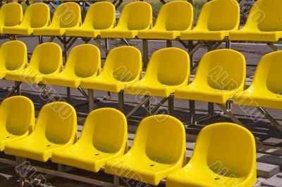Yellow seats.