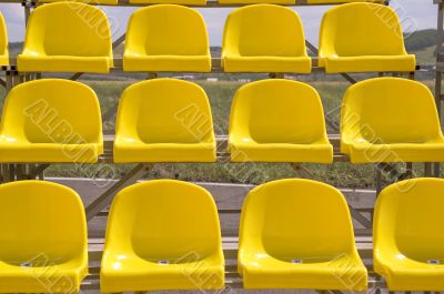 Yellow seats.