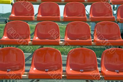 Red seats.