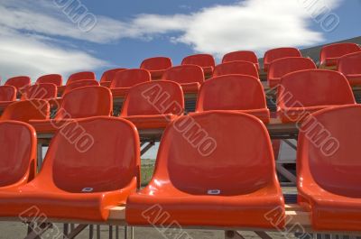 Red seats.