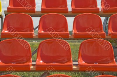 Red seats.