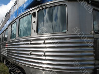 silver passenger train