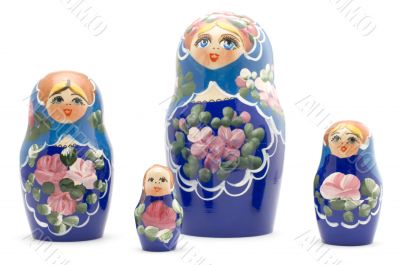 souvenir doll on white