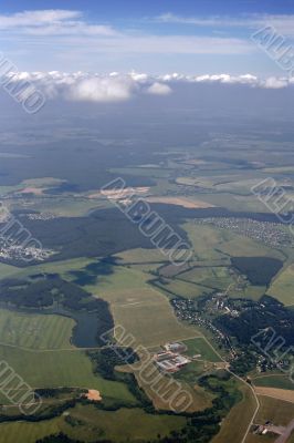 From an airplane