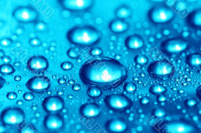 blue waterdrops