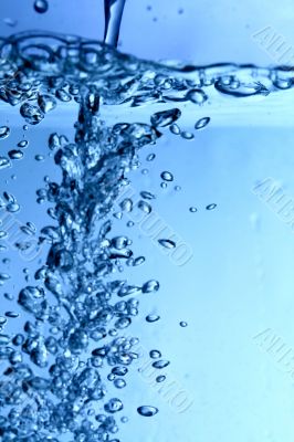 blue water bubbles