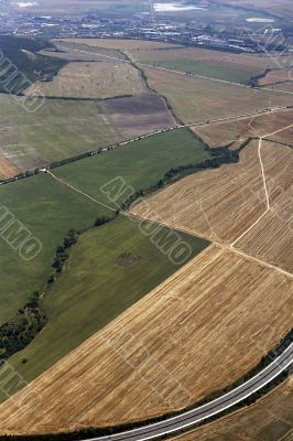 From an airplane