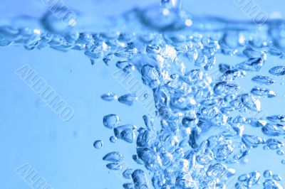 blue water bubbles