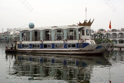 Ship on the lake