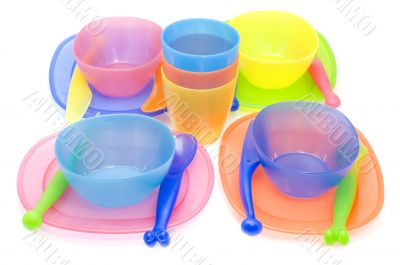 Color Set of plastic ware
