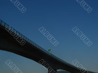 bridge curve blue sky