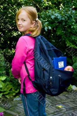 Girl ready for school