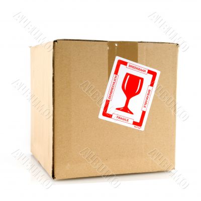Fragile filled carton box