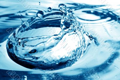 blue water splash