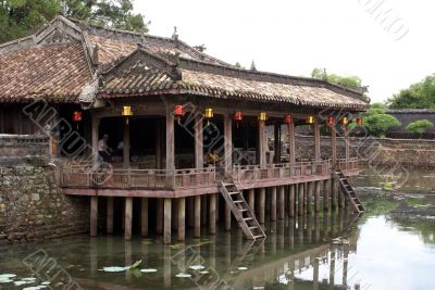 Pavilion and lake