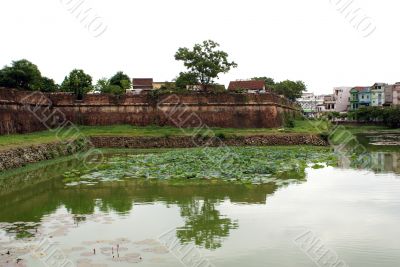 Moat and wall