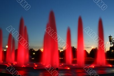 illuminated fountain