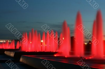 illuminated fountain