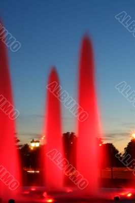 illuminated fountain