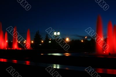 illuminated fountain