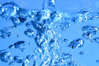 blue water bubbles